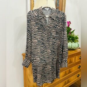 Joie Black and Pale Pink Animal Print Dress. Like New!
